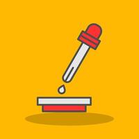 Pipette Filled Shadow Icon vector