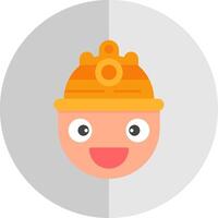 Helmet Flat Scale Icon vector