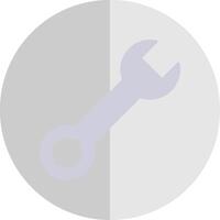 Spanner Flat Scale Icon vector