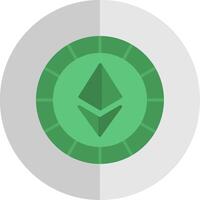 Ethereum Coins Flat Scale Icon vector