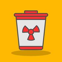 Toxic Waste Filled Shadow Icon vector