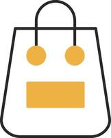 Shopping Bag Skined Filled Icon vector