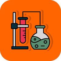 Experiment Filled Orange background Icon vector