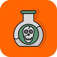 Poison Filled Orange background Icon vector