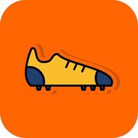 Football Boots Filled Orange background Icon vector