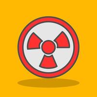 nuclear lleno sombra icono vector