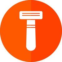 Shaving Razor Glyph Red Circle Icon vector