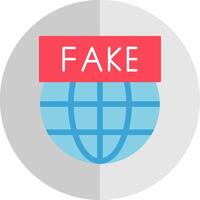 Fake News Flat Scale Icon vector