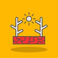 Drought Filled Shadow Icon vector