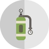 Oxygen Tank Flat Scale Icon vector