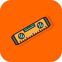 Level Tool Filled Orange background Icon vector