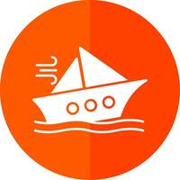 Shipwreck Glyph Red Circle Icon vector