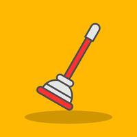 Plunger Filled Shadow Icon vector