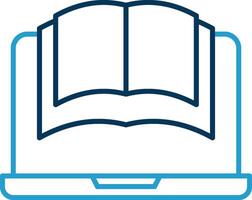 Learn Line Blue Two Color Icon vector