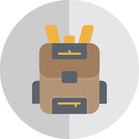 Backpack Flat Scale Icon vector