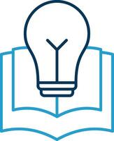 Knowledge Line Blue Two Color Icon vector