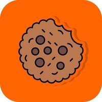 Cookie Filled Orange background Icon vector