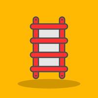Stepladder Filled Shadow Icon vector