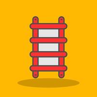 Stepladder Filled Shadow Icon vector