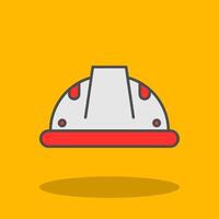 Construction Helmet Filled Shadow Icon vector