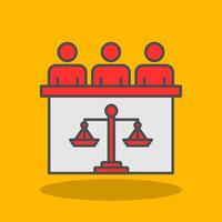 Court Jury Filled Shadow Icon vector