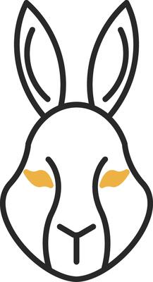 Rabbit Skined Filled Icon