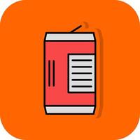 Can Opener Filled Orange background Icon vector