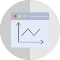 Line Chart Flat Scale Icon vector