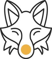 Fox Skined Filled Icon vector