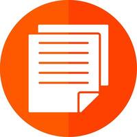 Files Glyph Red Circle Icon vector