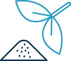 Herbal Line Blue Two Color Icon vector