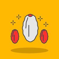 Dates Filled Shadow Icon vector