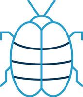 Bug Line Blue Two Color Icon vector