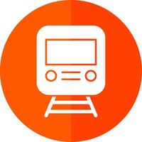 Rail Glyph Red Circle Icon vector