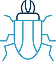 Beetle Line Blue Two Color Icon vector