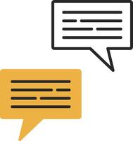 Conversation Skined Filled Icon vector