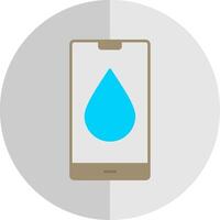Water Drop Flat Scale Icon vector