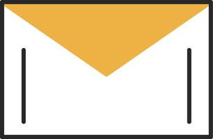 Mail Skined Filled Icon vector