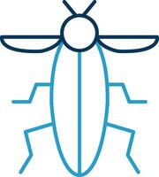 Insect Line Blue Two Color Icon vector