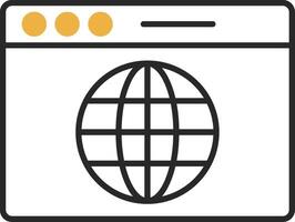 Web Skined Filled Icon vector