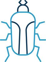 Insect Line Blue Two Color Icon vector