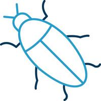 Cockroach Line Blue Two Color Icon vector
