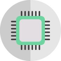 CPU Flat Scale Icon vector