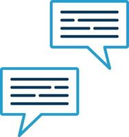 Conversation Line Blue Two Color Icon vector