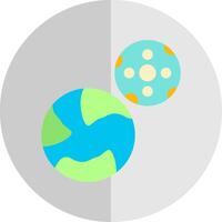 Planets Flat Scale Icon vector