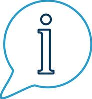 Information Line Blue Two Color Icon vector