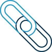 Backlink Line Blue Two Color Icon vector