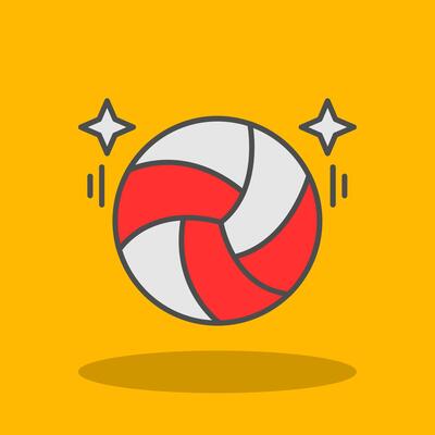 Volleyball Filled Shadow Icon
