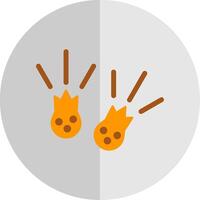 Meteorites Flat Scale Icon vector