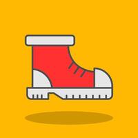 Boot Filled Shadow Icon vector